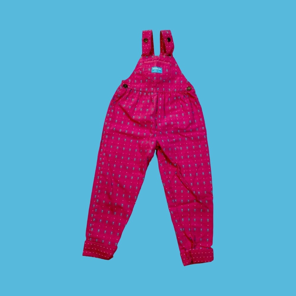 Vintage Oshkosh BGosh‎ Floral Overalls, Size 5, Made in USA